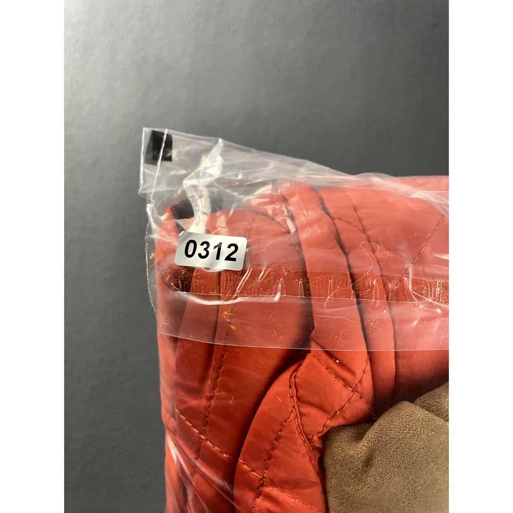 Tommy Hilfiger‎ Vest Women's L Orange Quilted Faux Fur Corduroy Full Zip Pockets - Picture 16 of 16